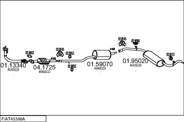 MTS FIAT45398A020266 - Impianto gas scarico autozon.pro