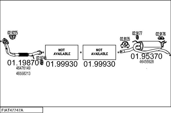 MTS FIAT47747A010255 - Impianto gas scarico autozon.pro
