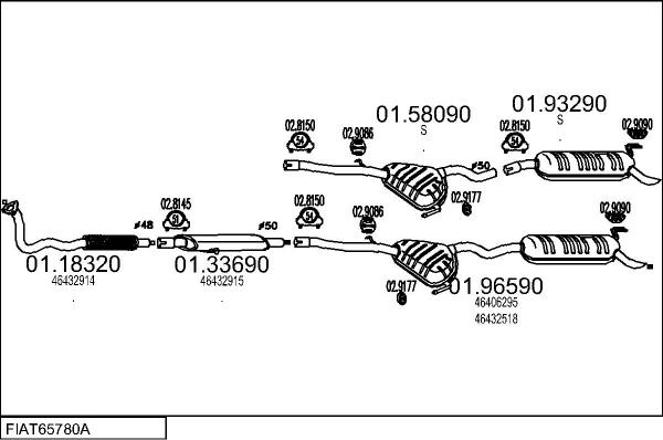MTS FIAT65780A009089 - Impianto gas scarico autozon.pro