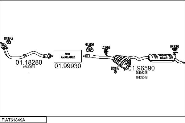 MTS FIAT61849A005154 - Impianto gas scarico autozon.pro