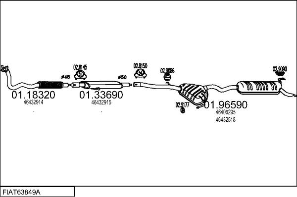 MTS FIAT63849A009089 - Impianto gas scarico autozon.pro
