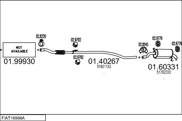 MTS FIAT16988A133244 - Impianto gas scarico autozon.pro