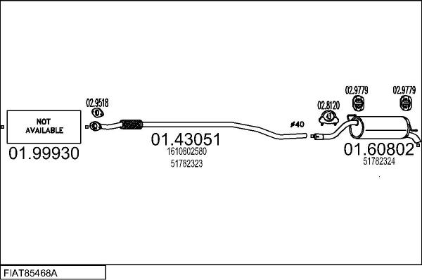 MTS FIAT85468A001878 - Impianto gas scarico autozon.pro