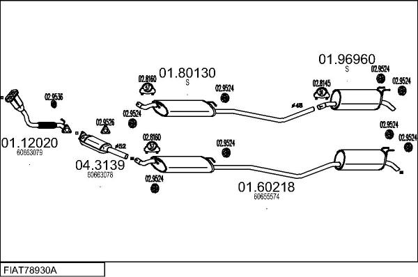 MTS FIAT78930A011159 - Impianto gas scarico autozon.pro