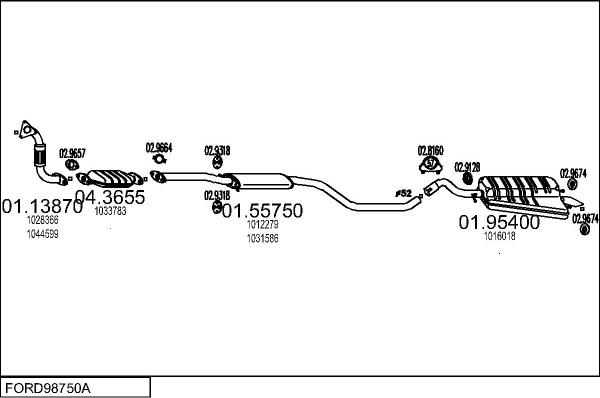 MTS FORD98750A005187 - Impianto gas scarico autozon.pro