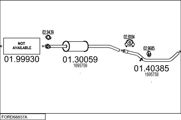 MTS FORD68857A000060 - Impianto gas scarico autozon.pro