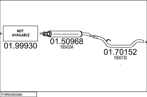 MTS FORD09508A108562 - Impianto gas scarico autozon.pro