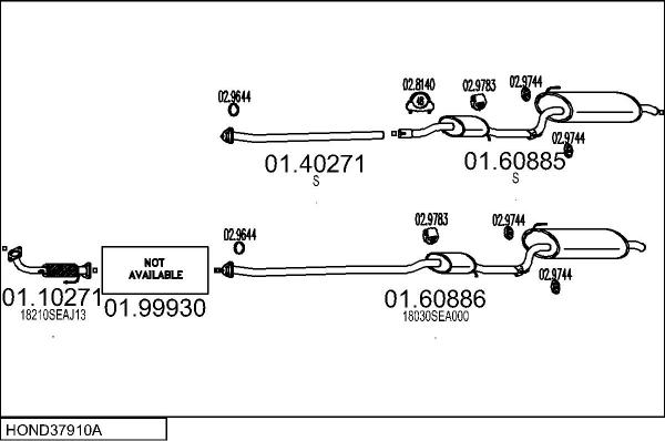 MTS HOND37910A017716 - Impianto gas scarico autozon.pro