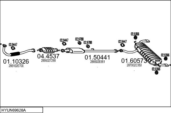 MTS HYUN69628A028578 - Impianto gas scarico autozon.pro