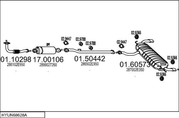 MTS HYUN68628A028578 - Impianto gas scarico autozon.pro