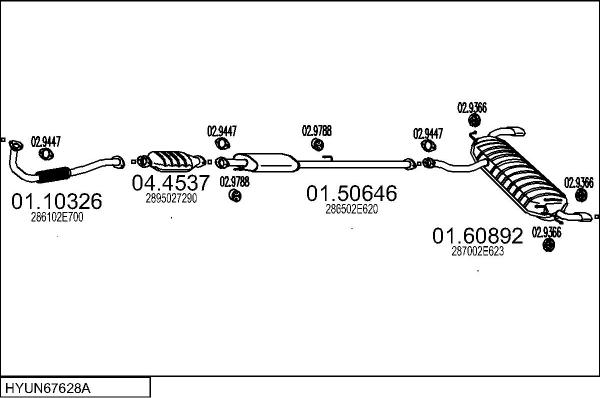 MTS HYUN67628A028577 - Impianto gas scarico autozon.pro