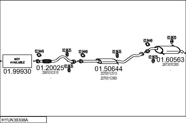 MTS HYUN39308A016978 - Impianto gas scarico autozon.pro