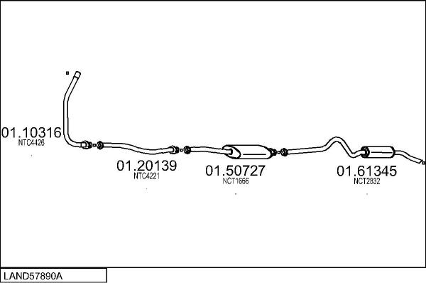 MTS LAND57890A009211 - Impianto gas scarico autozon.pro