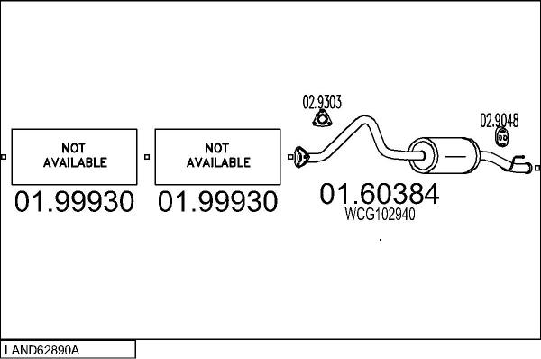 MTS LAND62890A029982 - Impianto gas scarico autozon.pro