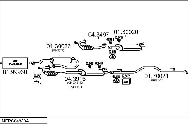 MTS MERC04880A014978 - Impianto gas scarico autozon.pro