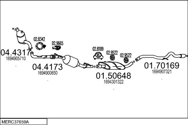 MTS MERC37659A018508 - Impianto gas scarico autozon.pro