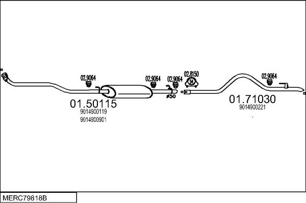 MTS MERC79818B008679 - Impianto gas scarico autozon.pro