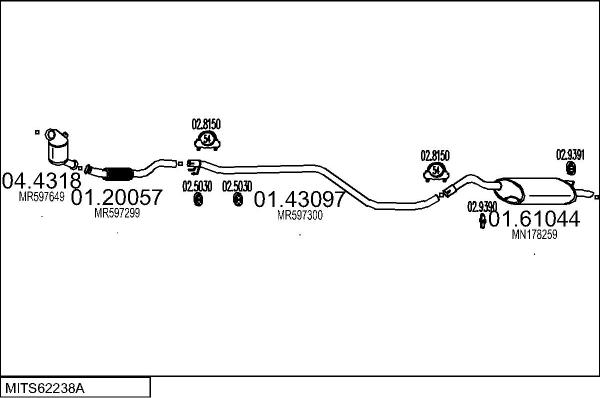 MTS MITS62238A133178 - Impianto gas scarico autozon.pro