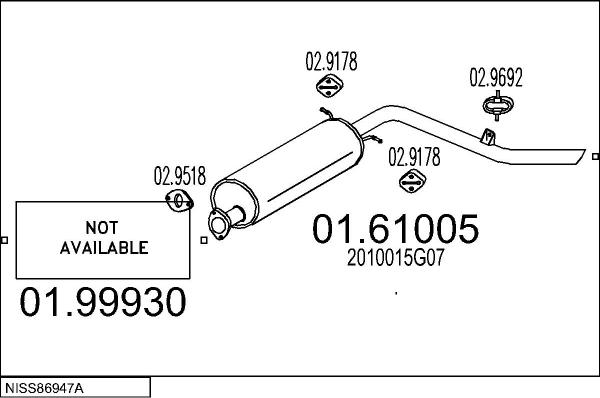 MTS NISS86947A017081 - Impianto gas scarico autozon.pro