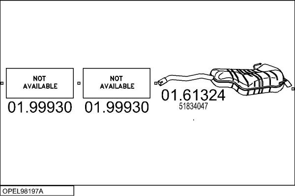 MTS OPEL98197A113755 - Impianto gas scarico autozon.pro