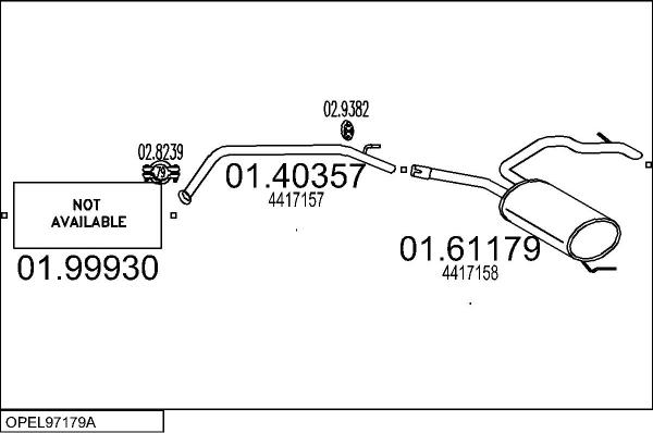 MTS OPEL97179A019922 - Impianto gas scarico autozon.pro