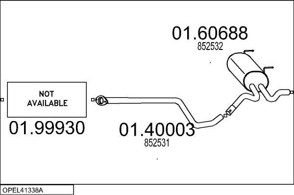 MTS OPEL41338A107480 - Impianto gas scarico autozon.pro