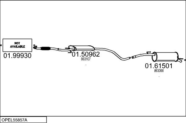 MTS OPEL55857A107074 - Impianto gas scarico autozon.pro