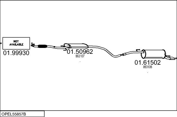 MTS OPEL55857B107074 - Impianto gas scarico autozon.pro