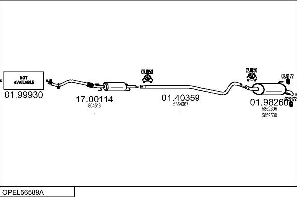 MTS OPEL56589A123045 - Impianto gas scarico autozon.pro