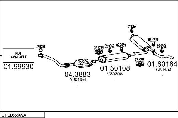 MTS OPEL65569A010459 - Impianto gas scarico autozon.pro