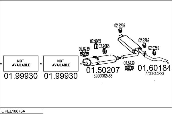 MTS OPEL10678A019993 - Impianto gas scarico autozon.pro