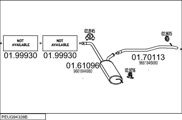 MTS PEUG94328B107958 - Impianto gas scarico autozon.pro