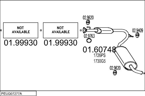 MTS PEUG07277A019343 - Impianto gas scarico autozon.pro