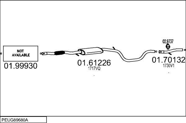 MTS PEUG89680A006653 - Impianto gas scarico autozon.pro