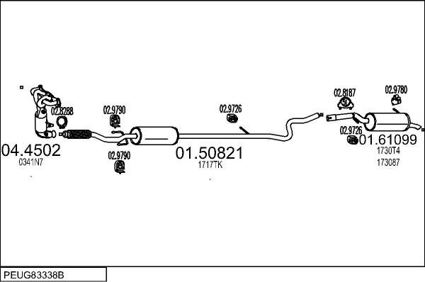 MTS PEUG83338B117338 - Impianto gas scarico autozon.pro