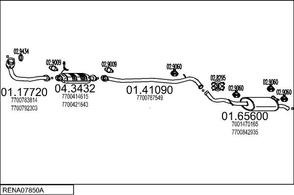 MTS RENA07850A002051 - Impianto gas scarico autozon.pro