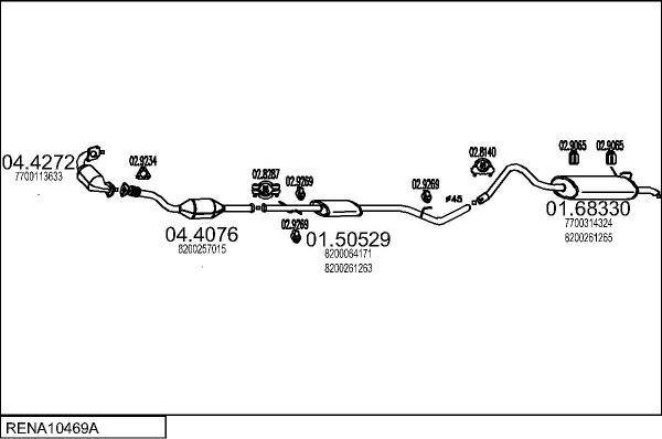 MTS RENA10469A018620 - Impianto gas scarico autozon.pro