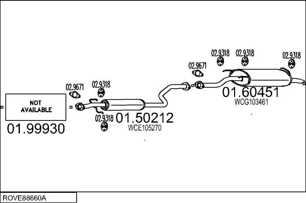 MTS ROVE88660A014638 - Impianto gas scarico autozon.pro