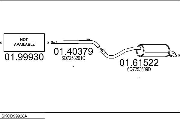 MTS SKOD99928A019278 - Impianto gas scarico autozon.pro