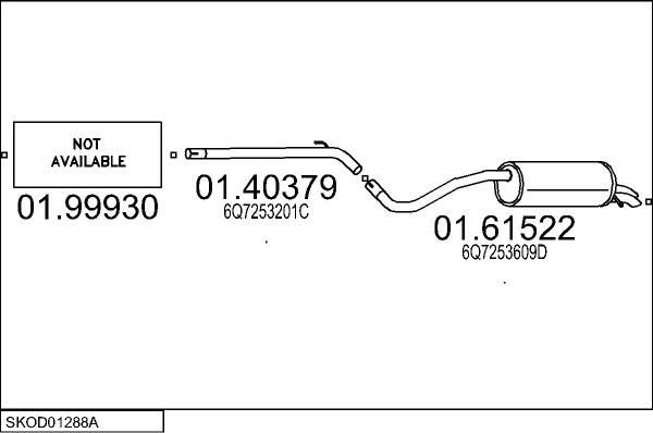 MTS SKOD01288A019278 - Impianto gas scarico autozon.pro