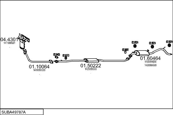 MTS SUBA49787A017657 - Impianto gas scarico autozon.pro