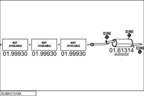 MTS SUBA31578A010160 - Impianto gas scarico autozon.pro