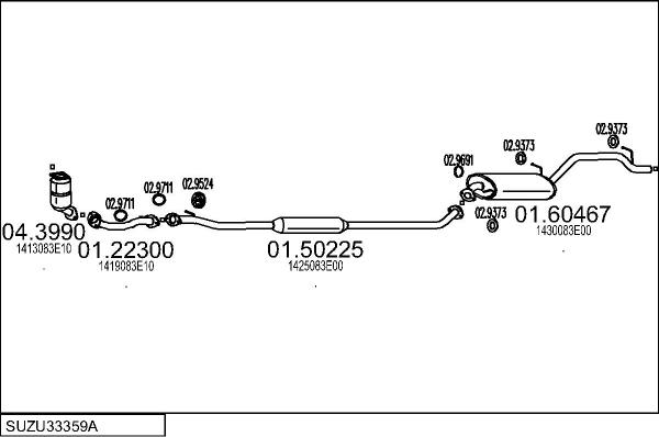 MTS SUZU33359A014791 - Impianto gas scarico autozon.pro