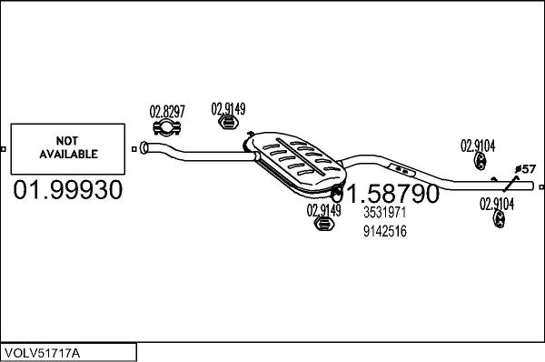 MTS VOLV51717A014440 - Impianto gas scarico autozon.pro