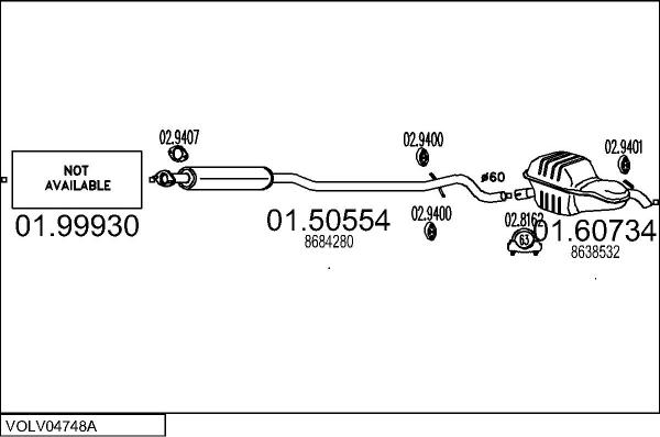 MTS VOLV04748A018222 - Impianto gas scarico autozon.pro