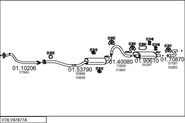 MTS VOLV87877A006013 - Impianto gas scarico autozon.pro