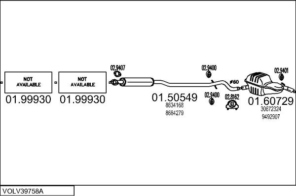 MTS VOLV39758A022640 - Impianto gas scarico autozon.pro