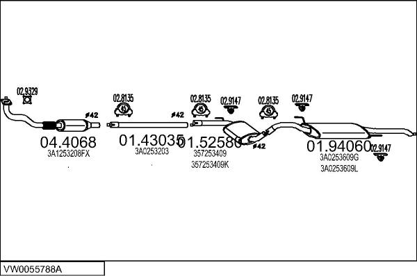 MTS VW0055788A001915 - Impianto gas scarico autozon.pro