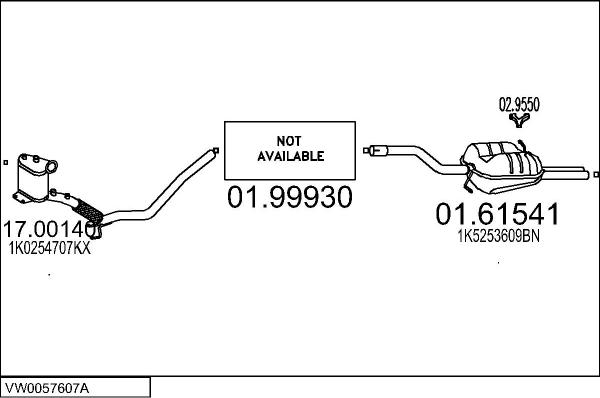 MTS VW0057607A034795 - Impianto gas scarico autozon.pro