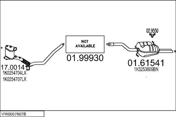 MTS VW0057607B034795 - Impianto gas scarico autozon.pro